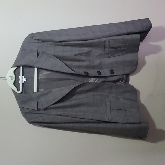 Cleo Classic Brown Plaid Suit Size 18 - Picture 4 of 9